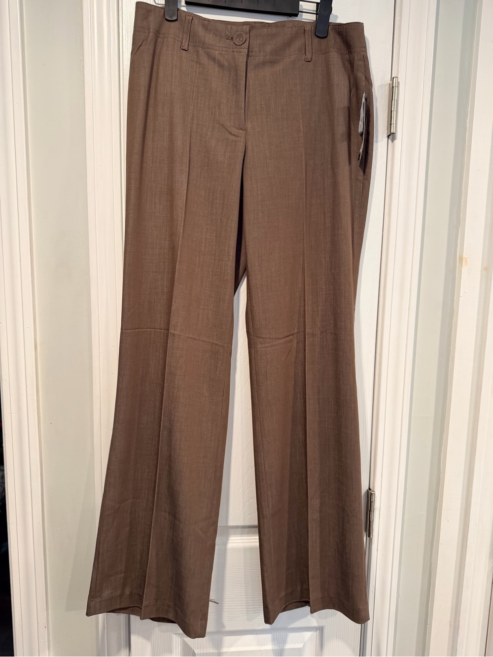 NWT Nic + Zoe Size 6 Kona Brown Straight Leg Dress Pants Pockets